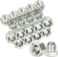 10 piezas de tapa de acero de 5/8" n.° 10 JIC de 37 grados 0304-C-10 y tapón de conexión de tubo abocinado 2408-10, adaptador hidráulico para rosca de 7/8-14