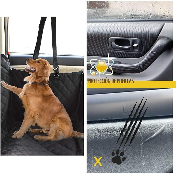 Funda Impermeable para Asiento Trasero de Auto Vailge — Hamaca para Perros con Ventana de Malla y Antideslizante