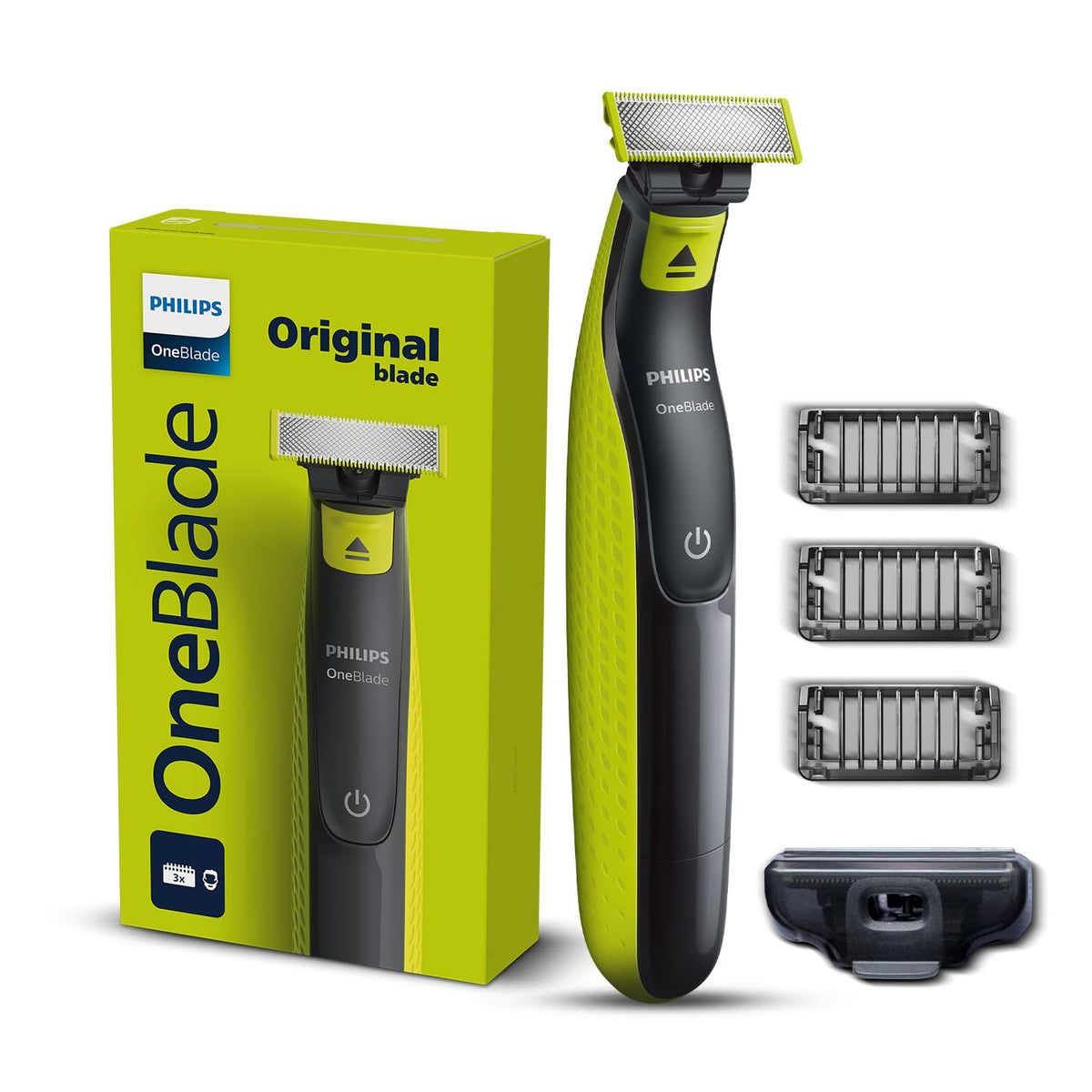 Philips Norelco OneBlade Intimate, diseñada para el cuidado del vello púbico, recorta y afeita con protección adicional para la piel, modelo QP1924/70