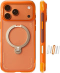 Funda TORRAS Ostand Q3 Air iPhone 17 Pro Max Soporte Magnético 360° Compatible MagSafe Grado Militar Prueba Caída Control Cámara Antichoque 17.5 cm Naranja Horizonte