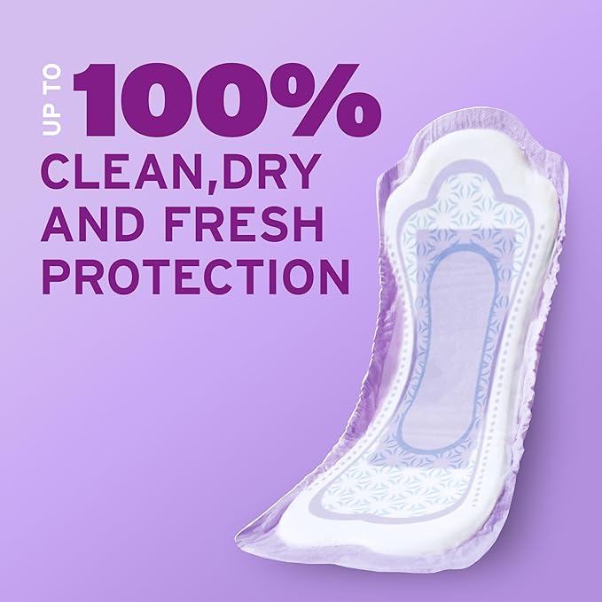 Poise Almohadillas de incontinencia y almohadillas de incontinencia posparto, 3 gotas de absorción de luz, longitud larga, 96 unidades (4 paquetes de 24)