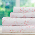 Sábanas tamaño King de DREAMCARE - Juego de sábanas florales - Juego de 4 sábanas King - Sábanas frescas - Juegos de sábanas tamaño King - Suaves y duraderas - Estampado floral