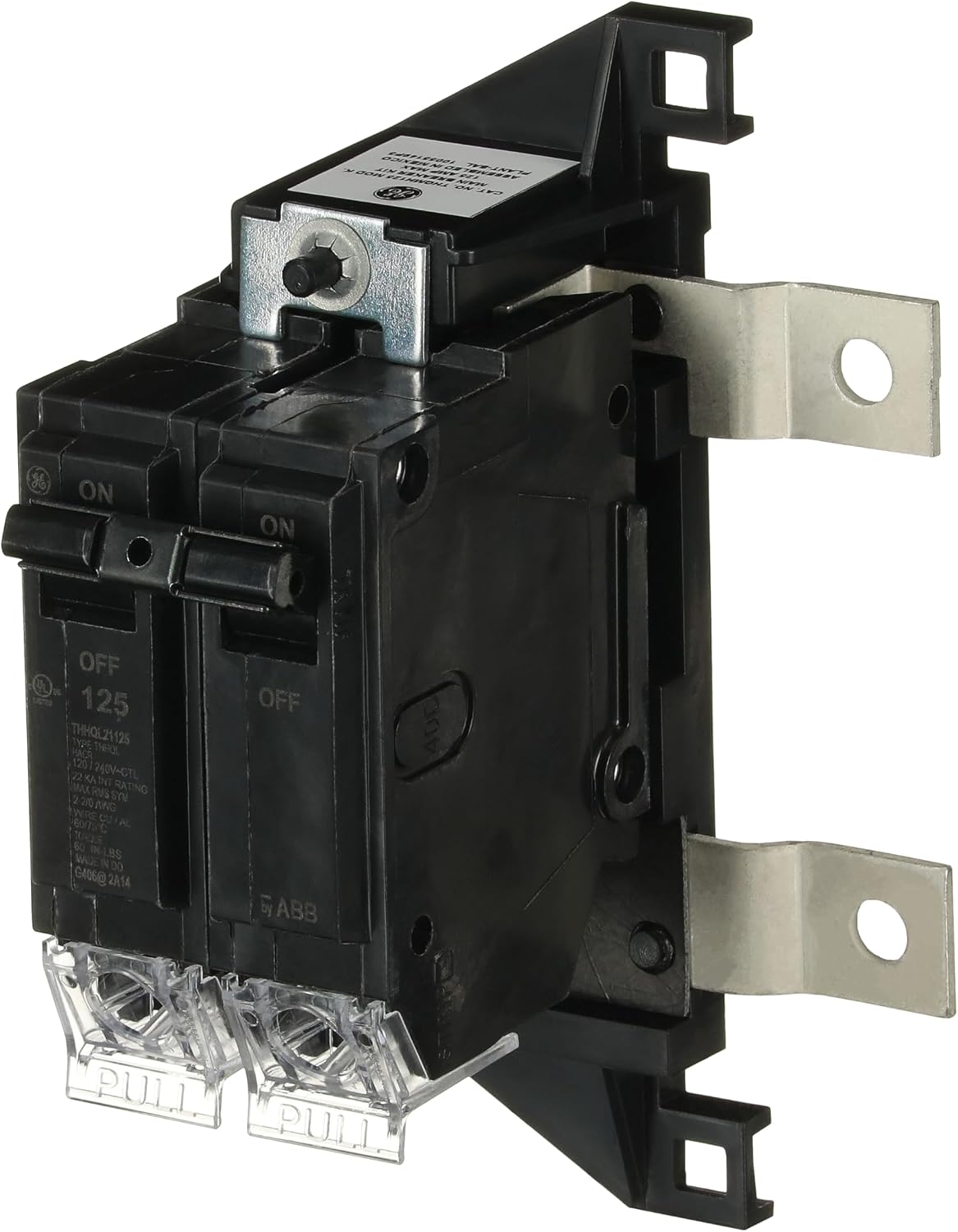 Kit de interruptor principal maestro ABB THQMH125CP de 125 amperios • Tipo THHQL, 125 A, 2 polos, 120/240 V • Kit de interruptor de circuito principal • Para usar en el centro de carga Powermark Gold • Interruptor principal de 125 A