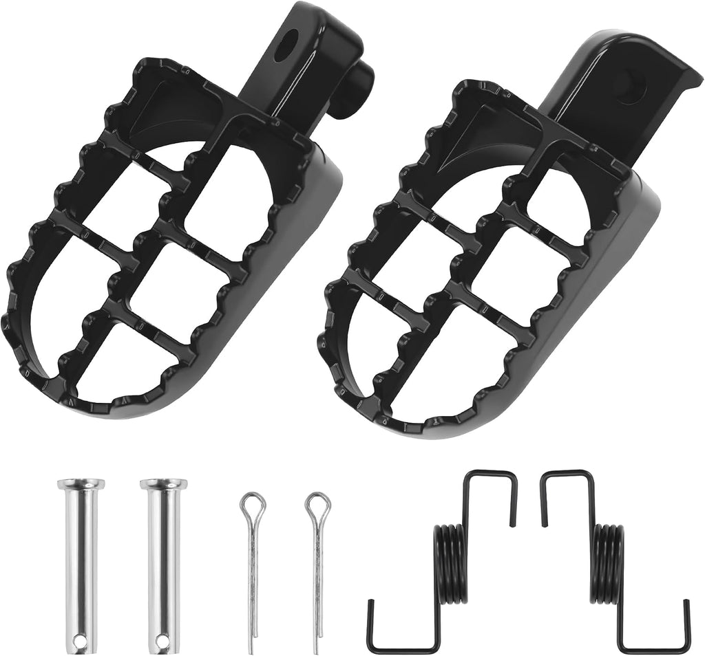 Pedales Pie Motocicleta PRO BAT Almohadilla Pedal Reposapiés Aluminio Motocross Bicicleta Tierra PW50 PW80 TW200 XR CRF 50 70 Plateado