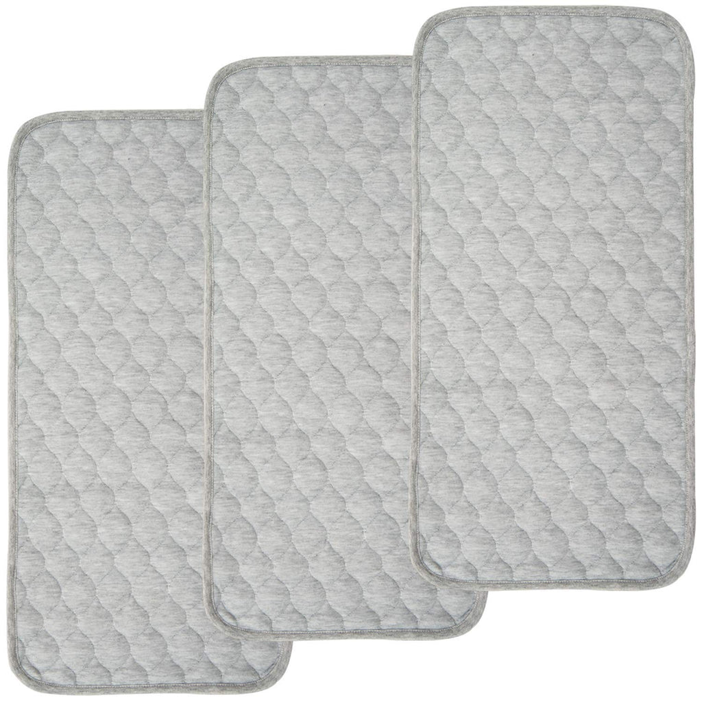 Protectores acolchados impermeables más gruesos para cambiador BlueSnail, paquete de 3 (gris, 33 x 69 cm)
