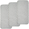 Protectores acolchados impermeables más gruesos para cambiador BlueSnail, paquete de 3 (gris, 33 x 69 cm)