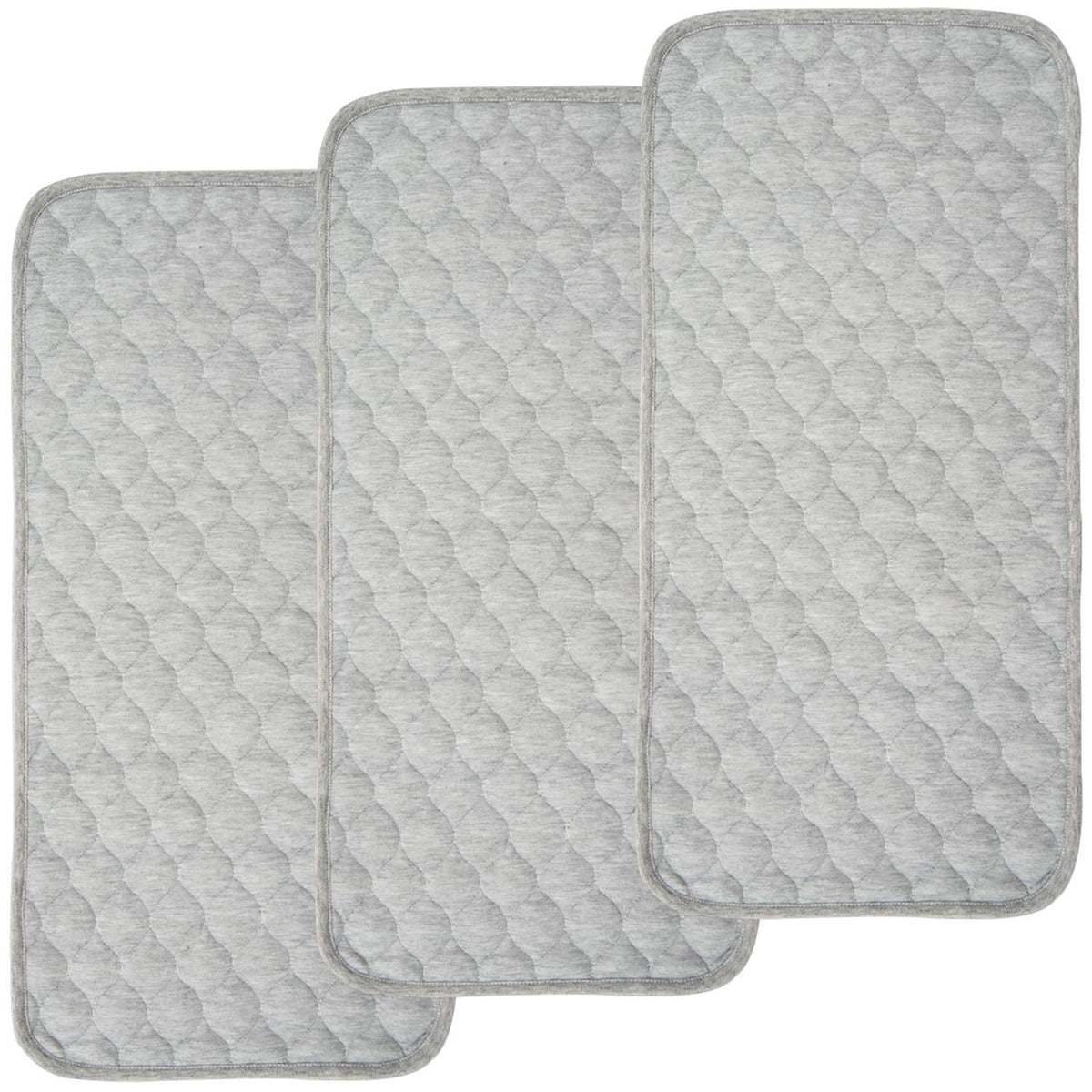 Protectores acolchados impermeables más gruesos para cambiador BlueSnail, paquete de 3 (gris, 33 x 69 cm)