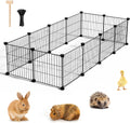 INCOMPLETO-Parque infantil BUCATSTATE de 12 paneles para cobayas y conejos, para interiores, 142 cm de largo x 61 cm de ancho x 30 cm de alto. Parque infantil con puerta para cobayas, conejos, erizos y chinchillas.