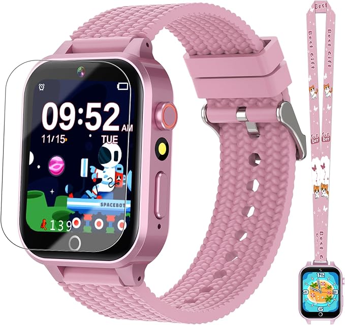 Smartwatch Educativo para Niños con Pantalla Táctil 1.5'', 26 Juegos, Cámara HD, Audiolibro y Más — NO INCLUYE CAJA, SOLO EL RELOJ Y CABLE DE CARGA, VER FOTOS