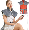 Regalos para el Día de la Madre y regalos de cumpleaños para esposas, mujeres, hombres y mamás. Almohadilla eléctrica con peso para aliviar el dolor de cuello, espalda y hombros. Almohadilla térmica grande de 63, 5 x 94 cm para todo el cuerpo