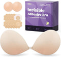 Invisible Strapless Sticky Bra Push up for Women, Ultra Adhesive Bra for Backless Dress, Cleavage Bra Lift Novelty Bras.Talla B