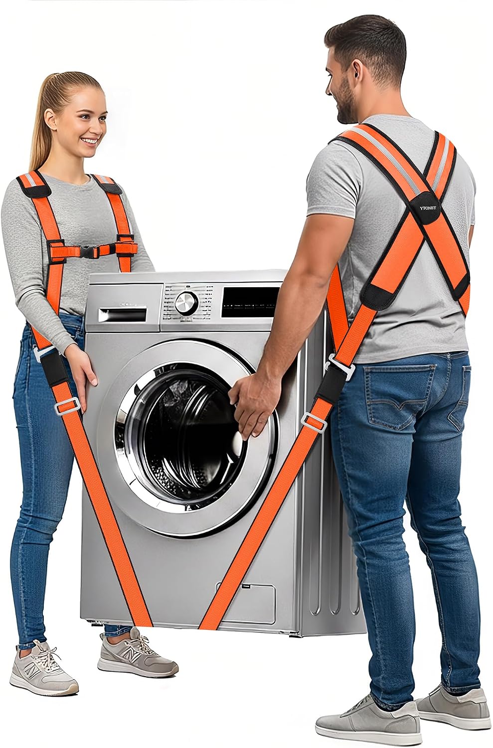 Ytonet Correas de Mudanza para 2 Personas | Sistema de Levantamiento con Espalda Acolchada en X | para Electrodomesticos y Muebles Hasta 800lbs, Colchones y Refrigeradores