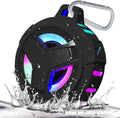 Parlante Bluetooth EBODA Impermeable IP67 Flotante – Luz LED, 2000mAh, True Wireless Stereo para Ducha, Playa y Exterior, Negro