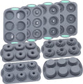 Tongjude 51 Piece Silicone Bakeware Set, Non-Stick Kitchen Oven Baking Pans, Silicone Cake Molds with Muffin Pan, Cookies Baking Sheet, Cake Pan, Donut Pan and Loaf Pan