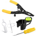 Kit de herramientas de ajuste para aspersores Gulfmew: herramienta para sujetar el rotor con nivel, llave de ajuste del rotor y herramientas para extraer el cabezal de aspersión. Compatible con sistemas Hunter y Rain Bird (amarillo y blanco).
