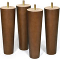 AORYVIC Furniture Leg Sofa Legs Replacement Wood 8 inch Mid Century Dresser Legs with 5/16 inch Bolt Set of 4