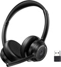 Auriculares inalámbricos Gixxted (versión mejorada 2026) con micrófono para el trabajo, auriculares Bluetooth con micrófono con cancelación de ruido, auriculares inalámbricos con micrófono, dongle USB y función de silencio, aptos para ordenador/PC/equipos