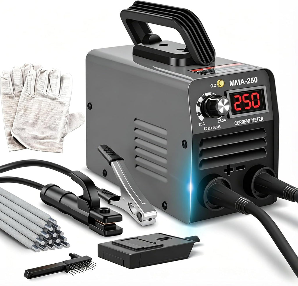 Soldadora Inversora Portátil Super Mini MMA 110V 250A IGBT – Usada, Incluye 6 Varillas