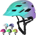 Casco de bicicleta infantil/juvenil ajustable multideporte para bicicleta, patinete, luz LED, visera desmontable para niñas y niños.