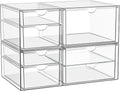 Cajones de almacenamiento apilables transparentes YFXCVSL, organizador de maquillaje acrílico con 7 cajones, organizadores y almacenamiento para baño, contenedores de plástico para tocador, debajo del fregadero, armarios de cocina, despensa.