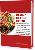 Libro de Recetas Familiar Suck UK Personalizable, Recetario para Escribir sus Propias Recetas, Libro de Cocina DIY de Tapa Dura, Diario de Cocina, Diario de Fotos de Comida Personal, Color Rojo