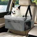 Asiento Elevado JOEJOY Deluxe para Perros | Estructura Metálica Resistente y Correa de Seguridad | Portátil para Mascotas hasta 20 lbs con Cojín Grueso