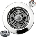 Colador y tapón de drenaje de fregadero de cocina 3 en 1 con cuerpo de latón macizo, montaje de enchufe desplegable resistente con 2 cestas, reemplazo antiobstrucciones para desagües estándar de 3-1/2 pulgadas, plateado inoxidable