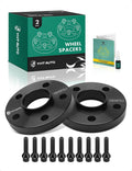 Espaciadores de rueda centrados en el buje YHTAUTO 5x112mm 20mm compatibles con Mercedes-Benz C220, C230, C240, C280, C32 AMG, C320, C43 AMG, C55 AMG, SLK230, espaciadores de neumáticos con pernos M12x1.5, orificio del buje de 66.6mm 5 pernos 2 piezas