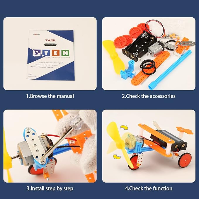 Kit de ciencia STEM para niños de 6 a 8, de 8 a 10 y de 10 a 12 años, manualidades para niños y niñas, regalos de 9 a 12 años, juguetes STEM de construcción de robots y coches para regalos de cumpleaños