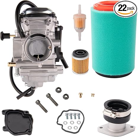 FALTAN TORNILLOS NEGROS GRANDES – Carburador YFM250 Repuesto para Yamaha Bear Tracker 250 1999-2004 (YFM250X, YFM250XH, YFM250XM) – Reemplaza # 4XE-14140-13-00