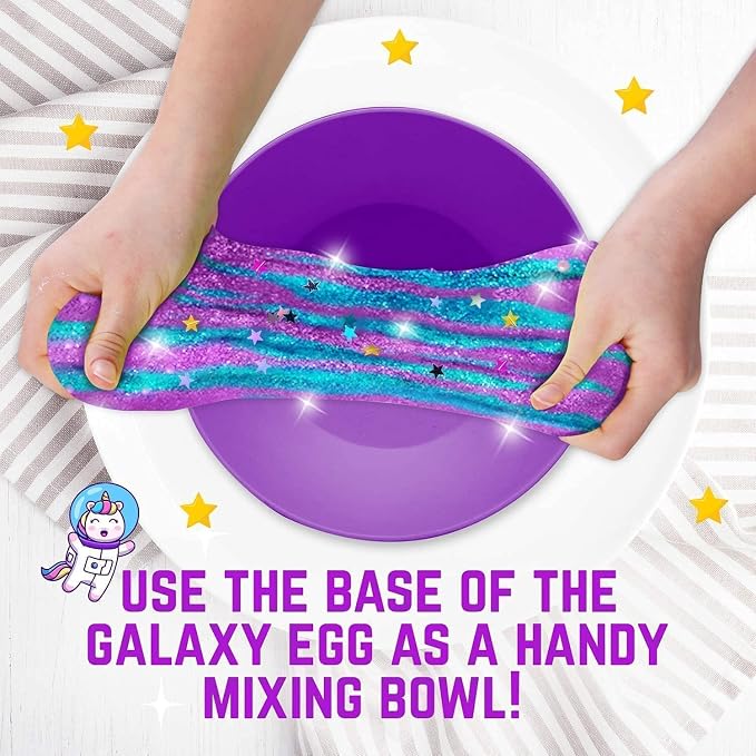Kit de slime galáctico GirlZone Egg Surprise, kit de slime galáctico de 41 piezas para hacer slime espacial y slime galáctico, juguete emocionante para tardes de juego y una divertida idea de regalo.