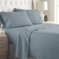 Juego de sábanas Danjor Linens tamaño Queen para quienes duermen con calor. Sábanas premium de hotel con 4 fundas de almohada, microfibra cepillada ligera con bolsillos profundos, transpirable y refrescante, juego de cama de 6 piezas, azul spa. 
