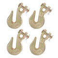 Paquete de 4 ganchos de agarre de horquilla de 3/8", gancho de cadena de acero forjado de grado 70 de 3/8 de pulgada para transporte de cadena de remolque, gancho de remolque de alta resistencia con límite de carga de trabajo de 6600 libras para