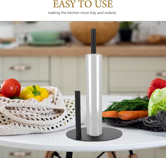 Soporte para rollos de papel higiénico POPETPOP, soporte vertical para toallas de cocina de acero inoxidable con base antideslizante.