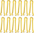 Gejoy 12 pinzas pequeñas para servir de 6.3" Mini Gold Ice de acero inoxidable para aperitivos, ideales para fiestas de té, café, bares y cocinas.
