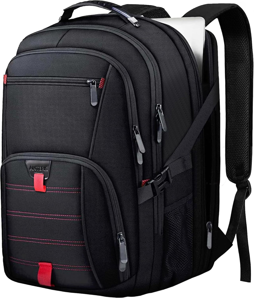 ANTERK Mochila para Laptop Extra Grande 17.3 pulgadas | Carry On Antirrobo Resistente al Agua, Aprobada por TSA para Trabajo y Universidad (Negro)