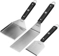 onlyfire Set de 3 Espátulas para Parrilla | Kit de Accesorios para Plancha Blackstone | Espátula Grande, Rascador y Espátula Larga
