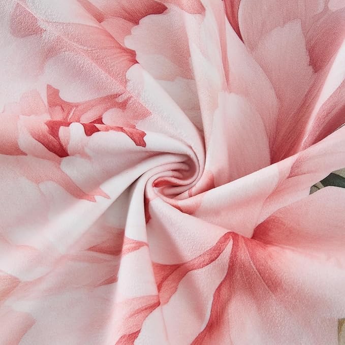 Juego de 2 fundas de almohada florales de peonía rosa de 16 x 16 pulgadas, fundas de cojín decorativas de terciopelo suave, decoración de casa rural elegante para sofá cama