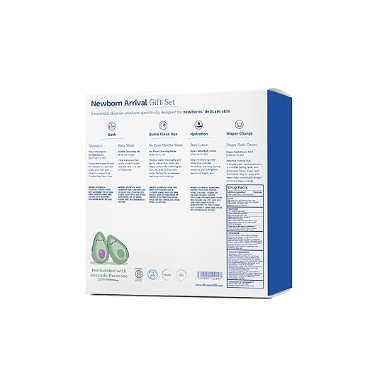 Set de Regalo Mustela para Recién Nacidos — 5 Artículos Esenciales de Cuidado de Piel y Baño, Natural y a Base de Plantas