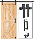 Kit de herrajes y manija para puerta corrediza de granero EaseLife de 2 m (6,7 pies), polea J básica, deslizamiento suave y silencioso, fácil instalación (kit de riel de 2 m para puertas individuales de 91 cm a 102 cm de ancho).