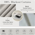 LAS CORTINAS LLEVAN CINTA TRASERA PERO SE GUINDAN CON GANCHOS-Cortinas 100% opacas, sombra negra para ventana, revestimientos temporales de tela fáciles de colgar