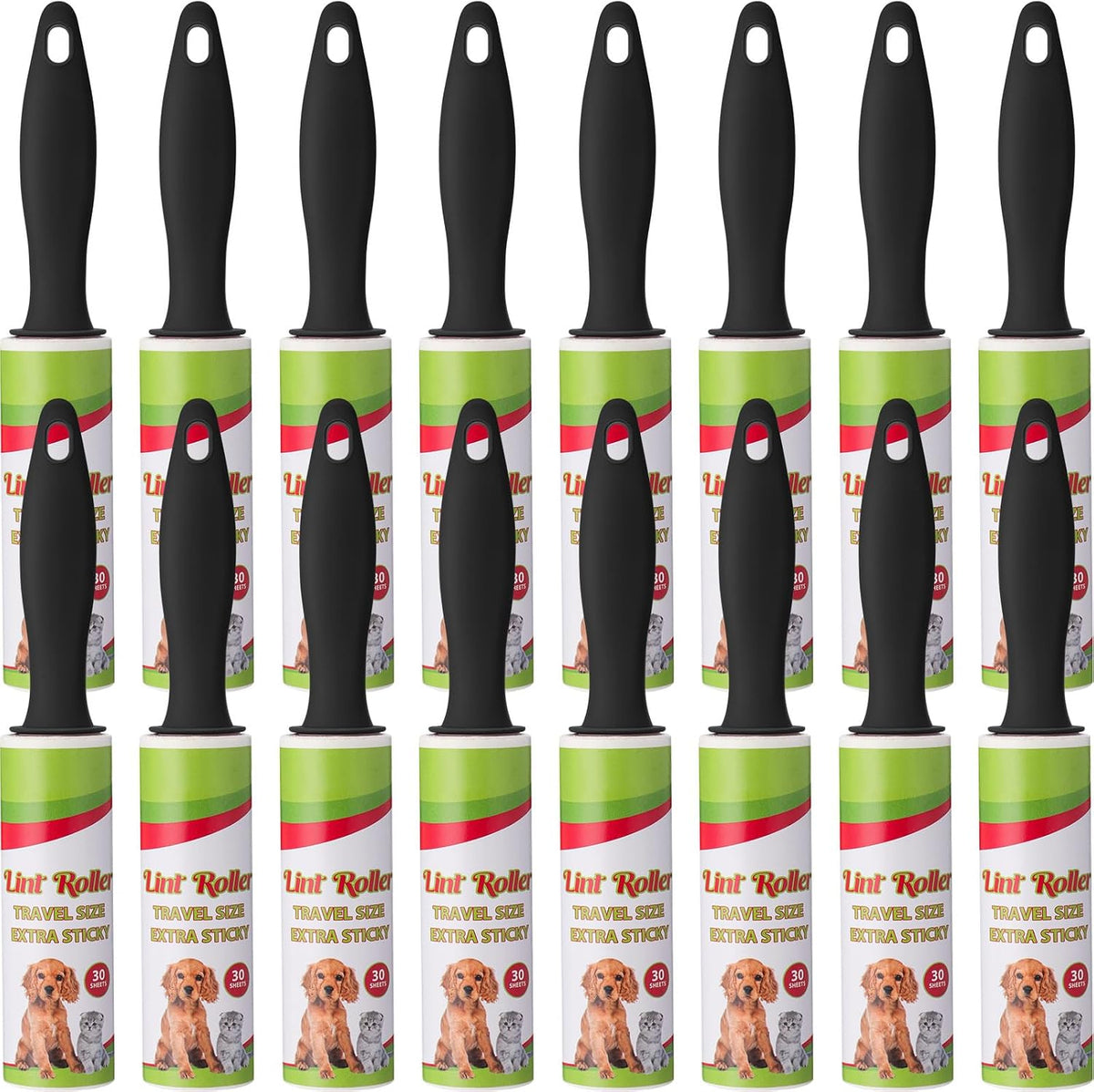 Hushee 16 mini rodillos quitapelusas para viajes, removedores de pelusa pequeños a granel para pelo de mascotas y ropa, removedores de tamaño pequeño, herramienta portátil adhesiva para limpiar muebles, asiento de coche para perros