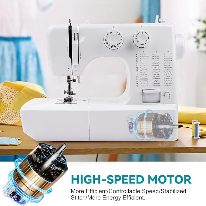 Máquina de Coser Multifuncional UFR-818 - 45 Puntadas con Kit de 42 Accesorios y Pedal