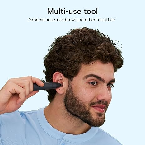 Recortador de Vello Nasal ConairMan para Hombre – Nariz, Oídos y Cejas, Cuchilla 360° Sin Jalar, Inalámbrico con Bolsa