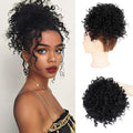Cola de Caballo Rizada DOROJJ para Mujeres – Moño Desordenado de Cabello Sintético | Negro Natural | Uso Diario