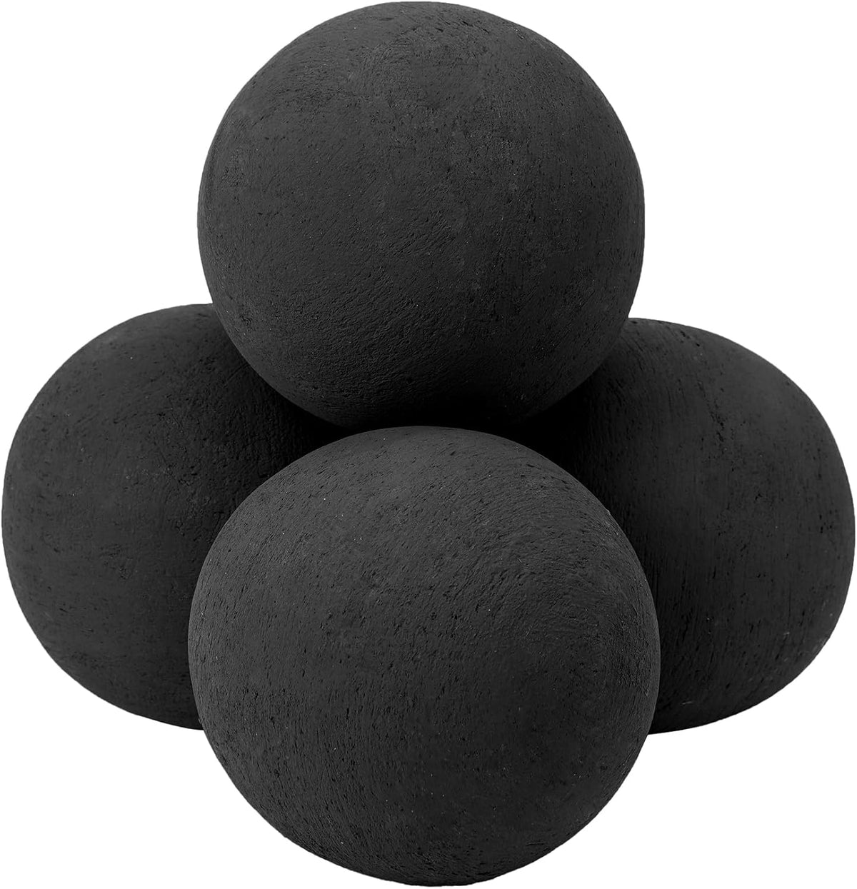 SOLO INCLUYEN 4 BOLAS-Skyflame Bolas reutilizables para hogueras redondas negras de 6 pulgadas