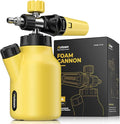 AUTOWN Cañón de espuma para lavadora a presión, rociador de espuma para lavado de autos con conector rápido de 1/4 pulgadas, pistola de espuma de lavado de autos resistente, boquilla ajustable, cuello