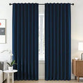 Cortinas Blackout CUCRAF Azul Marino – 2 Paneles, Térmicas, 132x213 cm (W52 x L84")