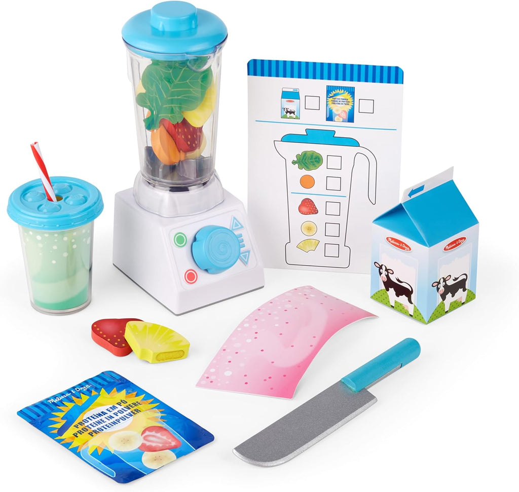 Licuadora Melissa & Doug Smoothie Maker con comida de juguete - 22 piezas 