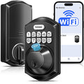 ARTICULO VIENE COMO SE VE EN LA SEGUNDA IMAGEN ) Cerradura Inteligente TEEHO TE012W WiFi | Huella Digital | Teclado sin Llave | Control por App | Alexa | IP55 | Negro Mate